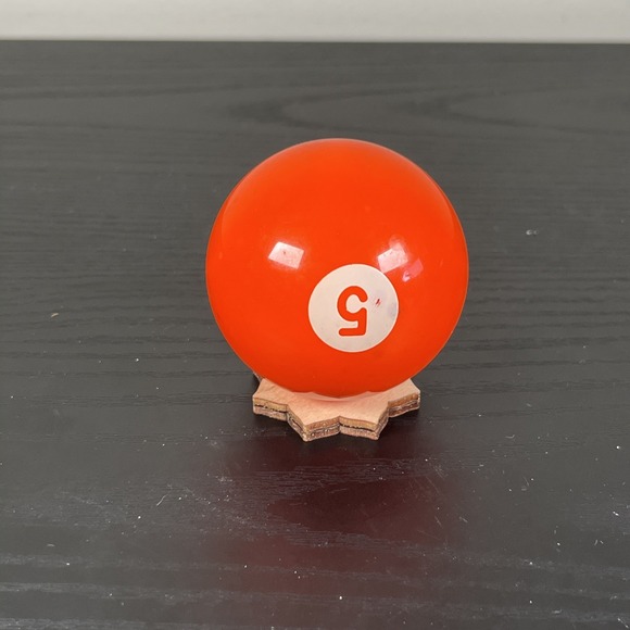 Vtg Aramith # 5 Orange Single Individual Pool Ball Billiard 2‎ 1/4" Replacement - Picture 2 of 6